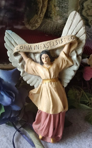 Antique grand ange creche - antique,